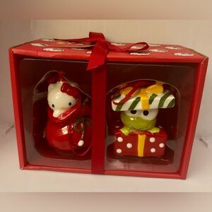 Hello Kitty Blue Sky Ceramics Ornaments-Hello KItty & Keroppi NIB